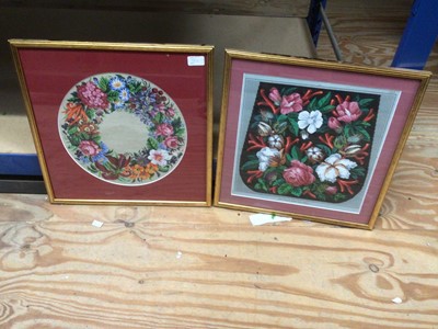 Lot 2083 - 19th century Berlin Woolwork hand-coloured design patterns framed and glazed. I