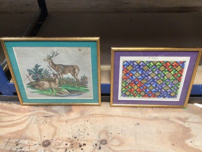 Lot 2083 - 19th century Berlin Woolwork hand-coloured design patterns framed and glazed. I