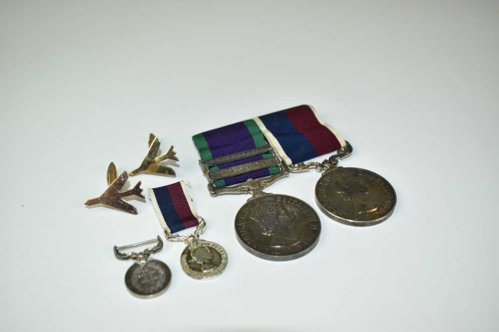 Lot 723 - Elizabeth II RAF medal pair comprising General Service medal (post 1962 type) with two clasps South Arabia and Radfan named to 1927798