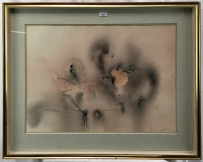 Lot 251 - Peggy Archer, 1960s, watercolour on paper - Musical Fugues, abstract, signed and dated 1960, 48cm x 67cm