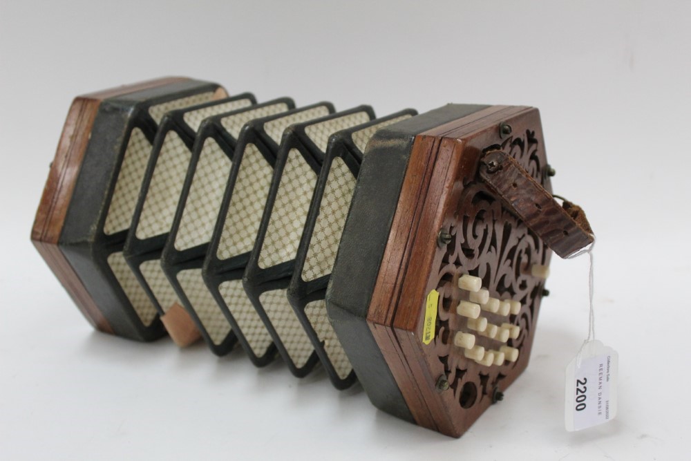 Lot 2200 Victorian concertina by Butler of Haymarket,