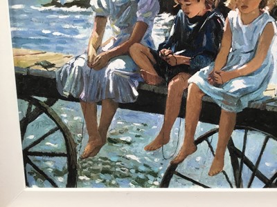 Lot 250 - Sherree Valentine Daines, artists proof hand enhanced canvas - Summer Holidays, 10/20, 44cm x 52cm, framed, certificate verso from DeMontford Fine Art