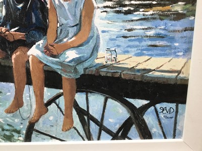 Lot 250 - Sherree Valentine Daines, artists proof hand enhanced canvas - Summer Holidays, 10/20, 44cm x 52cm, framed, certificate verso from DeMontford Fine Art