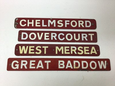 Lot 2406 - Vintage enamel place name signs, mostly North Essex (11)