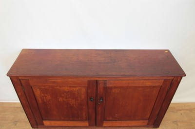 Lot 112 - Victorian mahogany kitchen cupboard enclosed by two panelled doors