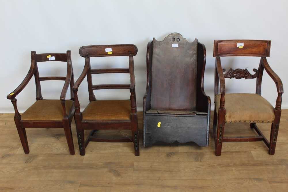 Lot 103 - Four antique children’s chairs
