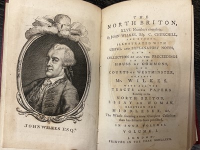 Lot 1708 - John Wilkes, The North Briton, XLVI numbers....four volumes, London 1772