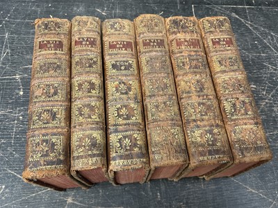 Lot 1715 - Gregorio Leti - Vie de Philippe II, roi d'Espagne. Amsterdam, Mortier, 1734, six vols, contemporary full calf