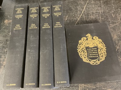 Lot 1722 - Samuel Pepys - Catalogue of the Pepys Library at Magdalene College, Cambridge - The Pepys Ballads, 5 vols, org. cloth, 4to, D.S. Brewer, 1987