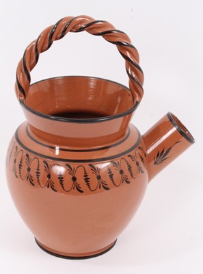 Lot 25 - 1820s Chalcedony red glazed pottery ewer