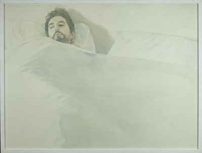 Lot 291 - Jackie Anderson, (b.1973) large oil on cotton on board - "Morning", signed and dated 2005 verso, 101cm x 134cm, framed