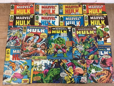 Lot 1730 - Marvel comics mostly 70s The mighty world of marvel starring the Incredible Hulk  and others