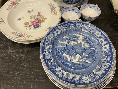 Lot 147 - Collection of 19th century blue and white transfer printed table wares and other ceramics