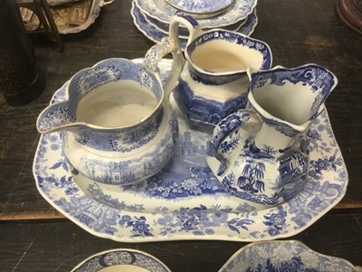 Lot 147 - Collection of 19th century blue and white transfer printed table wares and other ceramics