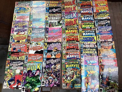 Lot 1751 - Marvel Comics mostly 80s to include The Amazing Spider-man, Captain America,The Incredible Hulk and others.Approximately 260 comics