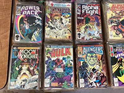 Lot 1752 - Marvel Comics mostly 80s to include Captain America, Moon Knight, Alpha Flight and others. Approximately 230 comics