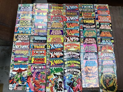 Lot 1752 - Marvel Comics mostly 80s to include Captain America, Moon Knight, Alpha Flight and others. Approximately 230 comics