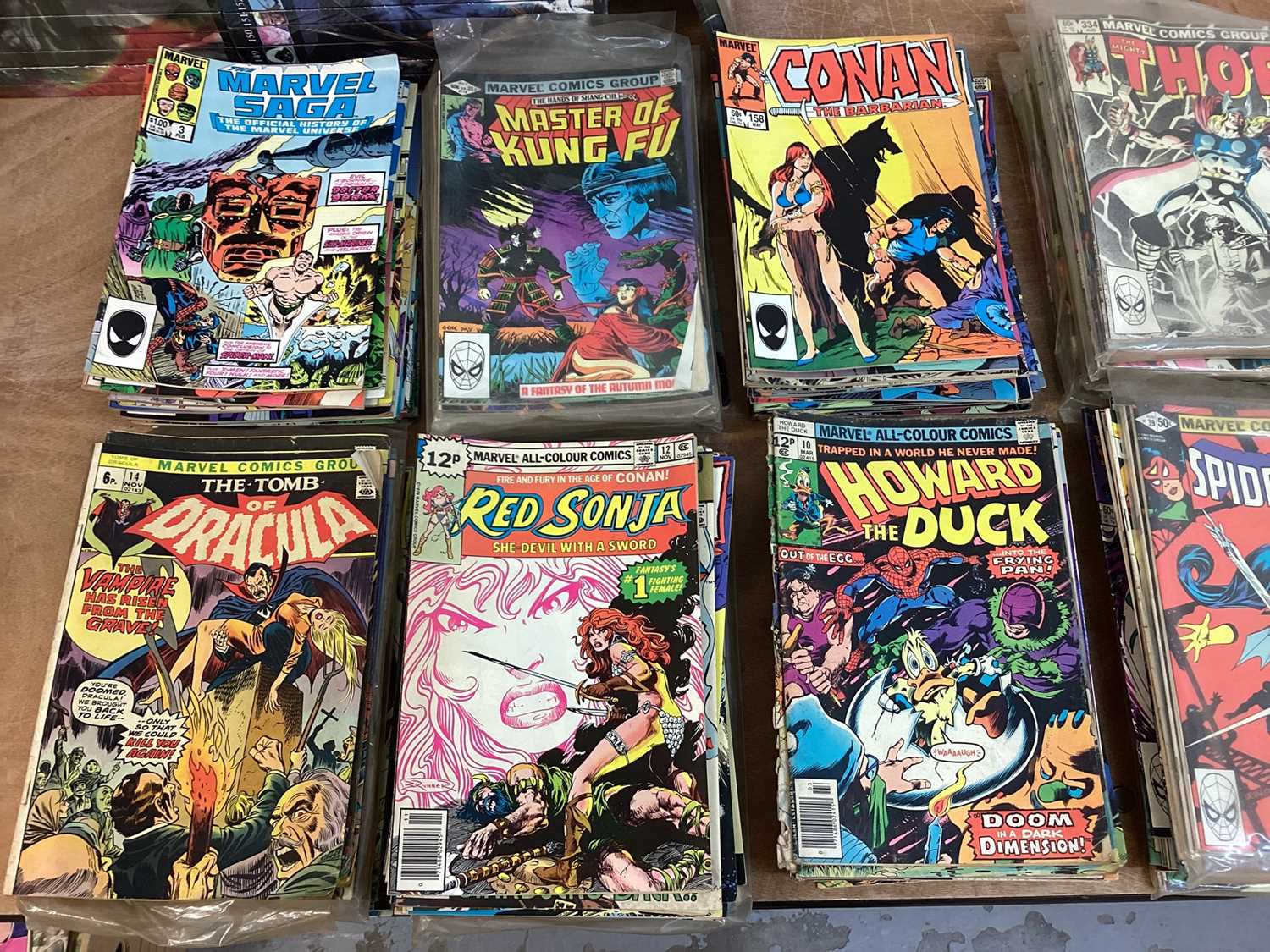 Lot 1754 - Marvel Comics mostly 80s to include The Thing, Iron Man, Conan The Barbarain and others.Approximately 250 comics