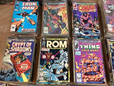 Lot 1754 - Marvel Comics mostly 80s to include The Thing, Iron Man, Conan The Barbarain and others.Approximately 250 comics