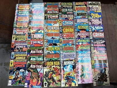 Lot 1754 - Marvel Comics mostly 80s to include The Thing, Iron Man, Conan The Barbarain and others.Approximately 250 comics