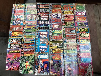 Lot 1754 - Marvel Comics mostly 80s to include The Thing, Iron Man, Conan The Barbarain and others.Approximately 250 comics