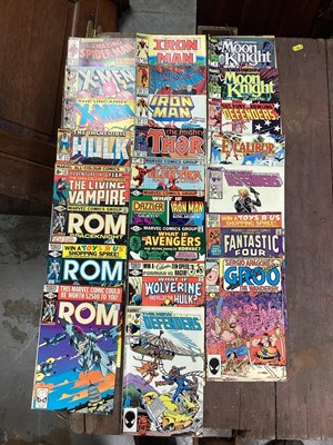 Lot 1754 - Marvel Comics mostly 80s to include The Thing, Iron Man, Conan The Barbarain and others.Approximately 250 comics