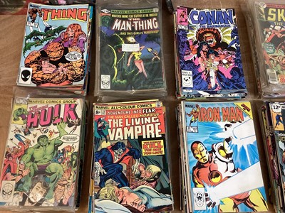 Lot 1754 - Marvel Comics mostly 80s to include The Thing, Iron Man, Conan The Barbarain and others.Approximately 250 comics