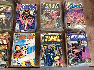 Lot 1754 - Marvel Comics mostly 80s to include The Thing, Iron Man, Conan The Barbarain and others.Approximately 250 comics