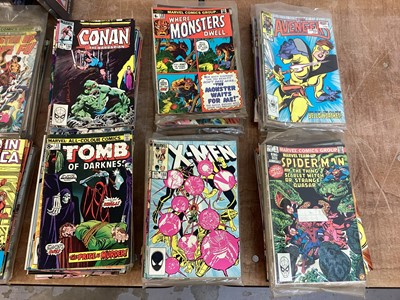 Lot 1754 - Marvel Comics mostly 80s to include The Thing, Iron Man, Conan The Barbarain and others.Approximately 250 comics