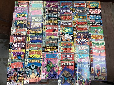 Lot 1755 - Marvel Comics mostly 80s to include Ghost Rider ,X-Men,Spider-Man and other.Approximately 250 Comics