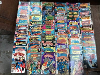 Lot 1760 - Dc Comics mostly 80s to include The Flash ,Swamp Thing, Action Comics Superman and others. approximately 300 comics
