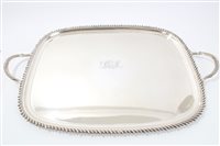 Lot 486 - George V Silverer two-handled tray of...