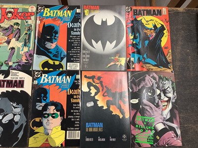 Lot 1767 - Collection of DC Comics. Batman Year one Parts 1,3,4. Batman Year two Parts 2,3,4.Batman a death in the family Parts 1,2.Batman The Killing Joke.Batman No.423 and Swamp Thing No.37