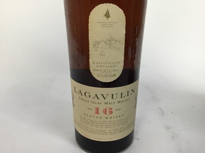 Lot 15 - Three bottles of Scottish single malt scotch whisky- Lagavulin 16 years 43% 70cl, Glenfiddich Special Reserve 40% 75cl. and Glenmoragie 10 years 40% 70cl. All boxed. (3)