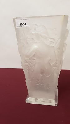 Lot 1054 - Art Nouveau frosted art glass vase, possibly American