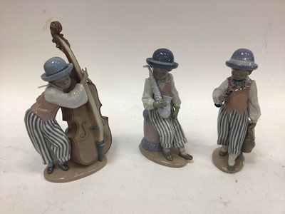 Lot 1058 - Lladro porcelain five piece Jazz band, in one box