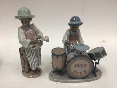 Lot 1058 - Lladro porcelain five piece Jazz band, in one box