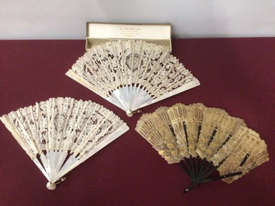 Lot 2088 - Collection of nine antique and vintage fans