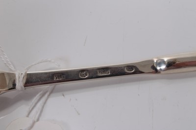 Lot 45 - Georgian Scottish silver double ended marrow scoop, (Glasgow circa 1780), maker Robert Gray, 22cm in overall length.