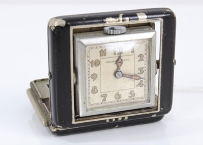 Lot 623 - Art Deco Record Watch Co. travel clock/pocket watch