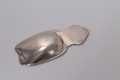 Lot 72 - King George VI Coronation commemorative silver and enamel caddy spoon, Birmingham 1936, 6.5 cm