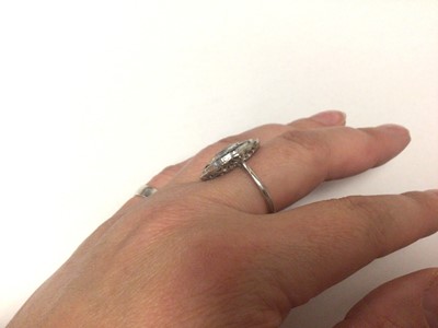 Lot 411 - Art Deco style sapphire and diamond ring