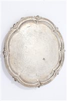 Lot 503 - Victorian Silverer salver of octagonal form,...