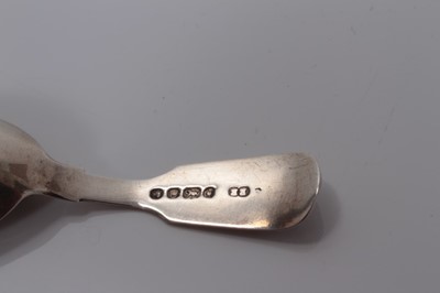 Lot 108 - Victorian silver caddy spoon with shell and shell handle, London1846, maker EB, 9.5 cm