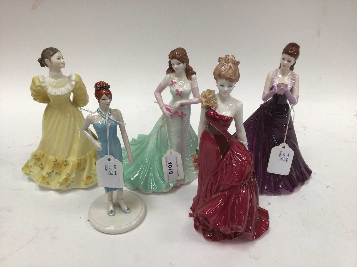 Lot 1078 - Five Coalport figures - Jayne with certificate, Felicity, Thinking of You, Wendy and Turquoise