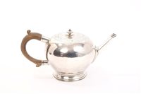 Lot 515 - Early 18th century Silverer teapot of bullet...