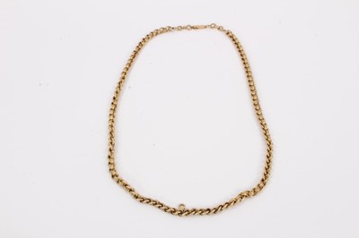 Lot 654 - French gold chain/necklace