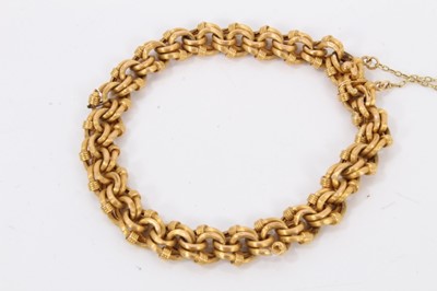 Lot 655 - 19th century gold bracelet