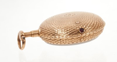 Lot 589 - 19th century French gold pocket watch