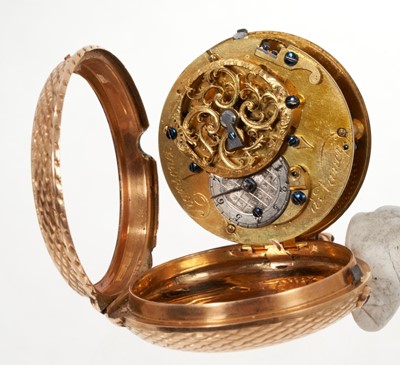 Lot 589 - 19th century French gold pocket watch